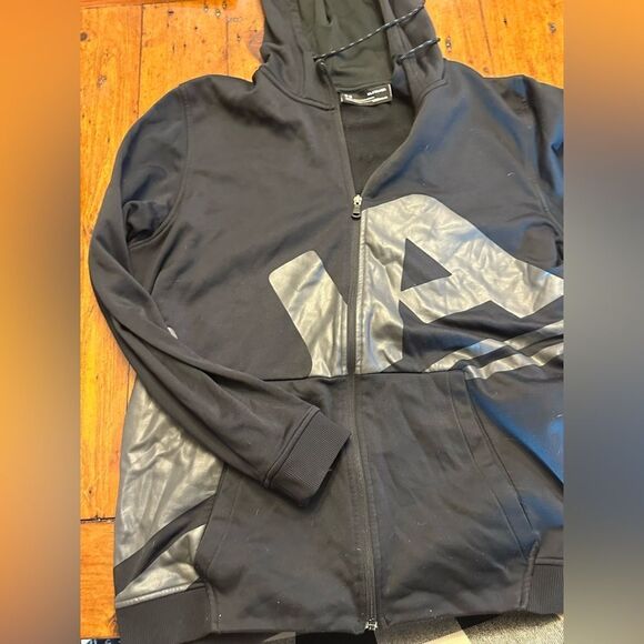 Under Armour Black Bomber Jacket with Silver Logo - Picture 1 of 2